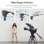 Innorel Video Camera Tripod Fluid Head- F60,Professional Drag Pan Panoramic Fluid Head With 1 4" And 3 8" Screws Sliding Plate For Dslr Cameras,Camcorders, Telescope，Monopod,Max Load 22Lbs - Image 4