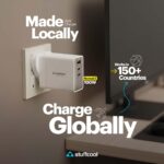Stuffcool Nomad II Smallest 100W GaN Charger PD PPS Supports SFC 2.0 Charges MacBook, Laptop, Smartphone, DSLR, Gaming Console, with Exchangeable EU, USA and UK pins Works with 150+ Countries - Image 3