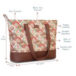 ZOUK Women's Handcrafted Shoulder Tote Bag and Handbag for Office and College - Image 6