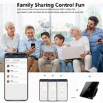Ledgebit Smart Home Touch Wi-Fi Light Switch – 1 Gang, Smart Wi-Fi Wall Switch, Voice Control with Alexa & Google Assistant, Black - Image 4