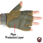NIRVA WITH DEVICE OF WOMEN PICTURE Tactical Half Finger Gloves for Sports,Hiking,Cyclling,Travelling,Camping,Outdoor (Size XL) - Image 6