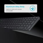 Rapoo 9350S Premium White Wireless Keyboard & Mouse Combo | Bluetooth 4.0/5.0 & 2.4GHz | 99-Key Layout with |Adjustable 800–2400 DPI Mouse | Aluminum Alloy | Long Battery Life - Image 5
