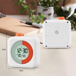 EooCoo Digital Visual Timer,60-Minute Countdown Timer for Kids and Adults,LCD Screen Pomodoro Time Management Education Tool,Timer Clock Alarm 3-in-1 for Kitchen,School,Office,ADHD - White - Image 5