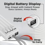 Unix UX-1517 20000mAh Power Bank with 4-in-1 Built-in Cables, LED Light & Digital Display | Fast Charging 10W Li-Polymer Battery |All Android & iOS Devices - No Need to Carry USB Cables - Black - Image 4