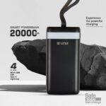 Unix UX-1517 20000mAh Power Bank with 4-in-1 Built-in Cables, LED Light & Digital Display | Fast Charging 10W Li-Polymer Battery |All Android & iOS Devices - No Need to Carry USB Cables - Black - Image 8