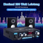 AK35 Mini Bluetooth 5.0 Stereo Digital Amplifier 300 W HiFi Power Amplifier with Bass, Treble Tuner for Home Speaker - Image 4