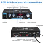 AK35 Mini Bluetooth 5.0 Stereo Digital Amplifier 300 W HiFi Power Amplifier with Bass, Treble Tuner for Home Speaker - Image 5