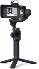 hohem Isteady M7 3 Axis Gimbal Stabilizer for iPhone and Smartphone W/AI Tracking,Detachable Touchscreen Remote,Extension Pole,Magnetic Fill Light for Video Recording, Black - Image 3