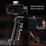 hohem Isteady M7 3 Axis Gimbal Stabilizer for iPhone and Smartphone W/AI Tracking,Detachable Touchscreen Remote,Extension Pole,Magnetic Fill Light for Video Recording, Black - Image 5