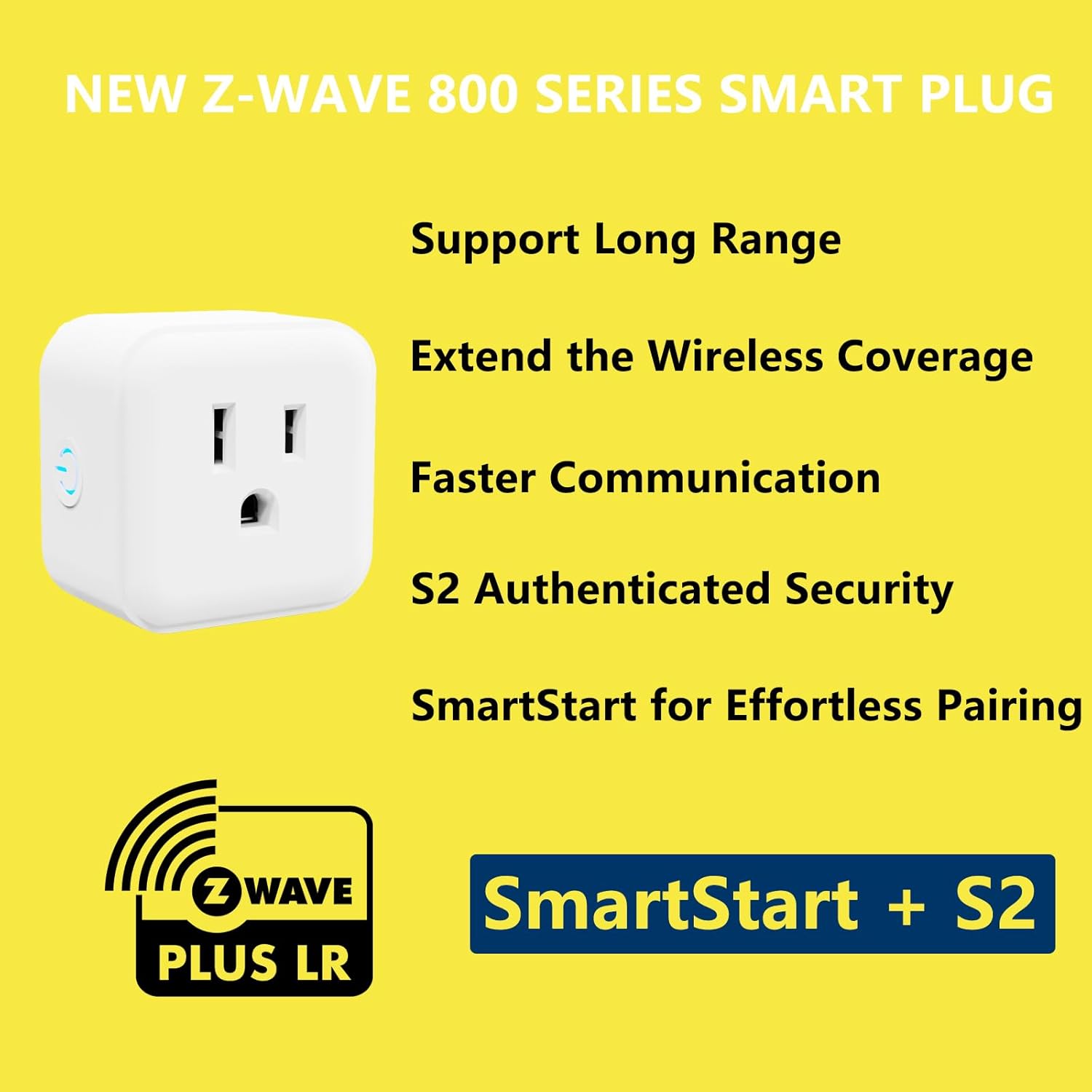Minoston Z-Wave Outlet Mini Plug-in Socket, Z-Wave Hub Required, 800 Series Zwave Plug Built-in Repeater/Range Extender, Work with SmartThings, Wink, Alexa, Google Assistant, FCC Listed (MP21Z) - Image 5