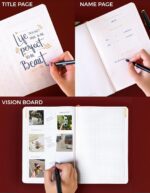 NEORAH —A5 DATED DAILY Planner 2026 ACCOMPLISH-512 Pages of Yearly•12 Month•52 Week+Hourly•365 Daily Journal Pages•Budget•Habit Tracker-Office Diary - Hardcover[Pen Loop Attachable](BLACK ONYX) - Image 4