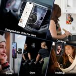 Sounce Magnetic Vacuum Suction Mobile Holder for Car, Desk, Mirror & Glass – Retractable Stand with Strong N52 Magnets, 360° Adjustable Viewing, iPhone & Android Smartphones (Black) - Image 5