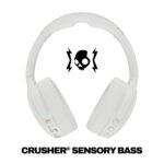 Skullcandy Crusher Evo Wireless Over-Ear Bluetooth Headphones, 40mm Drivers, 40Hr Playtime, Rapid Charge, Adjustable Sensory Bass, Foldable Design – Bone Orange Glow - Image 3