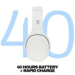 Skullcandy Crusher Evo Wireless Over-Ear Bluetooth Headphones, 40mm Drivers, 40Hr Playtime, Rapid Charge, Adjustable Sensory Bass, Foldable Design – Bone Orange Glow - Image 4