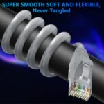 1000 MBPS 5 Meter High Speed RJ45 Cat5e Ethernet Patch Cable LAN Cable Internet Network Computer Cable Cord High Speed Gigabit Category 5 Wires for Modem, Router, Camera, LAN ADSL - Image 3