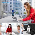 Laptop Stand, 6 Angles Adjustable Aluminum Ergonomic Foldable Portable Desktop Holder Compatible with 10-15.6” MacBook,iPad, HP, Dell, Lenovo Silver - Image 3