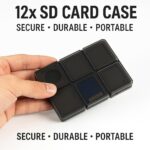 TEKTONIC Memory Card Case (12-Slot) – Protective Storage Holder for SD, Micro SD, TF, CF, XQD & SIM Cards – Waterproof & Shockproof Organizer for Camera, Drone & Mobile Devices - Image 3