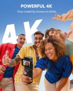 SJCAM C400 4K Vlogging Pocket Handheld Camera, 7H Power, 6-Axis Stabilization Action Camera, 2.29''Touch Screen, Waterproof Body Cam for Travel Vlogging and YouTube Live Streaming (64GB SD Card) - Image 4