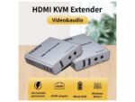 COOLCOLD 60M USB KVM HDMI Extender, with 1080P R/L Audio by CAT5E Cat6 RJ45 Ethernet Cable Transmitter Receiver Audio Video Converter PC Laptop to TV Monitor - Image 3