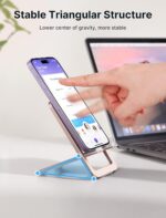 JSAUX Universal Mobile Stand for Desk, Foldable Aluminum Adjustable Phone Stand for Desk Smart Gadgets, Mobile Holder for Home Compatible for iPhone 16/15/14 Pro Max, Galaxy S25/S24/S23, Pink - Image 6