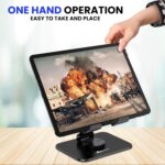 WeCool TB3 Flexible 360-Degree Rotating Tablet Stand - Adjustable, Portable and Foldable Design Tablet Holder for iPad,Tablets and Smartphones from 4.7 to 12.9 inches-Black - Image 4