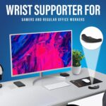 Ergonomic Right Hand Silicone Mouse Wrist Rest & Keyboard Wrist Pad | Wrist Glider, Handrest & Palm Support Rest for Keyboard and Mouse | Mouse Hand Rest for Carpal Tunnel & RSI (Black) - Image 4