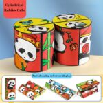 Fidget Toys Adults, Cute Panda Infinity Cube, Stress Relief Toys for Anxiety and Focus, Portable Desk Gadget for Office and School, Cylindrical Design 10.5*5.5*5.5 cm - Image 4