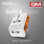 GM 6AMP 2-Pin Multi Plug Adapter | Universal Travel Adapter | Supports 2-Pin & 3-Pin Plugs | Multiple Charging Ports | Charge Smartphones, Laptops & Other Devices | Compact & Reliable | GM 3011 - Image 6