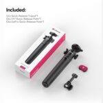 ULANZI MT90 Action Camera Tripod Stand Vlog Handle Grip with Cka Quick Release w Ballhead w Cold Shoe, Camera Desktop Tripod for GoPro Hero, Insta360, DJI Osmo Pocket/Action/360, Small Cameras - Image 5