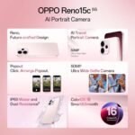 Oppo Reno15c 5G (Afterglow Pink, 12GB RAM, 256GB Storage) with No Cost EMI/Additional Exchange Offers - Image 3