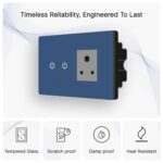 IOTICS Smart Wifi Switch Board: 1 x Switch & 1 Smart Plug Module. Touch Control, Remote, App Control. Voice Compatible with Alexa & Assistant. Smart Touch Switch Board For Home Automation (Blue) - Image 5