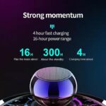INEFABLE Mini Boost 4 Bluetooth Speaker 4D Mini Electroplating Round Steel Speaker - Multicolor - Pack of 1 - Image 3