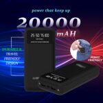 Orban 20000mAh High-Capacity Power Bank with Fast Charging USB & Type-C PD/QC Support for Smartphones, Tablets, Earbuds, and Headphones - Image 5