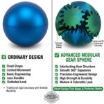 3D Printed Gear Spinner Fidget Ball Stress Relief for Anxiety Focus Relaxation Smooth Rotating Sensory Desk with Satisfying Spin Motion for Daily Use at Home Office or Study - Image 4