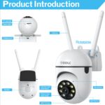 DDLC Full HD 1080P Mini PTZ Wi-Fi Security Camera | 4MP High-Resolution | IR + Color Night Vision |Two-Way Audio | Motion Detection | Multi-Platform Support | SD Card Support | (mini ptz) - Image 3