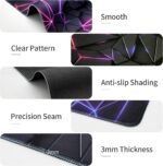 Large Desk Mouse Mat, Extended Gaming, Office Keyboard Pad, Waterproof Non-Slip Surface, Stitched Edge Anti-Fray Thick Fabric Rubber Base Mat for Home Laptop Study or Work Setup - Image 5