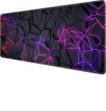 Large Desk Mouse Mat, Extended Gaming, Office Keyboard Pad, Waterproof Non-Slip Surface, Stitched Edge Anti-Fray Thick Fabric Rubber Base Mat for Home Laptop Study or Work Setup - Image 7