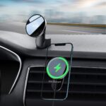 Baseus Magnetic Car Mount Wireless Charger, MagSafe Compatible, for iPhone 12 13 14 15 16 17 Series, 15W Fast Charging, Dashboard/Air Vent Mount, 360? Rotation, Black - Image 4