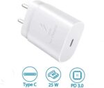 25W Type-C Charger with Cable Compatible with Samsung-Galaxy A07 5g | Super Fast Charger Adapter for S23/S24/S25/S21Fe/A14/M17/M06/M07/M05/F05/F15/F06/M36/A55/ F17/A16/M16/A56/A36/A35/A34/A26, White - Image 4