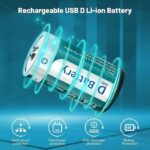 Compatible with BestFire D-7200mWh-1.5V USB 4800mAh Type-C Rechargeable Li-ion Battery (Pack of 2). - Image 6