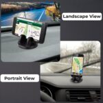 Universal 360° Rotatable Dashboard Phone Mount – Anti-Slip Silicone Car Phone Holder, Adjustable Stand for Portrait/Landscape Viewing, Strong Grip Dashboard Smartphone Holder for Car (Black) - Image 5