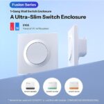 Ledgebit E1GS Wall Switch Enclosure for Smart Switch Modules | 1-Gang | White | MINIR4 / MINIR4M / ZBMINIR2 Required - Sold Separately - Image 4