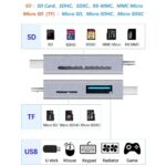 6 in 1 with OTG, SD Card Reader, USB Type C, USB 3.0 and Micro USB, for Memory Card | Portable Card Reader | Compatible with TF, SD, Micro SD, SDHC, SDXC, MMC, RS-MMC, Micro SDXC - Image 3