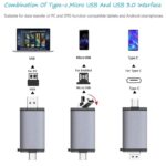 6 in 1 with OTG, SD Card Reader, USB Type C, USB 3.0 and Micro USB, for Memory Card | Portable Card Reader | Compatible with TF, SD, Micro SD, SDHC, SDXC, MMC, RS-MMC, Micro SDXC - Image 4