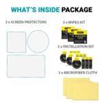 POPIO Military-Grade Gorilla Tempered Glass for DJI Osmo Action 6 Action Camera (Transparent) Edge To Edge Full Screen Coverage With Installation Kit, Complete Set Of 3 Glass - Image 5