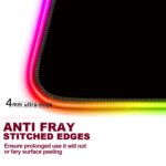 Extended RGB Gaming Mouse Pad, Extra Large Gaming Mouse Mat for Gamer, Waterproof DEST Mat with 10 Lighting Mode, for PC Computer RGB Keyboard - 31.5'' x 11.8" x 4mm (Black) - Image 4