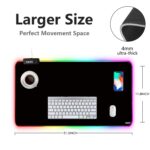 Extended RGB Gaming Mouse Pad, Extra Large Gaming Mouse Mat for Gamer, Waterproof DEST Mat with 10 Lighting Mode, for PC Computer RGB Keyboard - 31.5'' x 11.8" x 4mm (Black) - Image 6