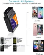 MODAXE WiFi ELM327 OBD2 Professional Smart OBDII Scanner Car Bike Diagnostic Tool | Read & Clear Engine Codes | Freeze Frame | Compatible with Over 90% Vehicles After 2010 - Image 4
