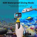 5K Action Camera with Dual Touch Screens | 48MP | Underwater Waterproof 30M | WiFi | EIS Stabilization | 170° Wide-Angle Lens | Remote Control | 256GB SD Card Support | for Vlog & Travel - Image 3
