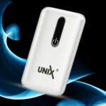 UNIX UX-1515 10000mAh Power Bank | 35W PD Fast Charging | Compact Li-Polymer Battery with Digital Display & Built-in 4-in-1 Cables | Type-C, Lighting, USB-A Compatible for Android & iOS - White - Image 3